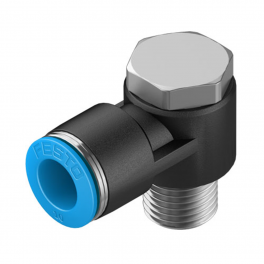 QSLV-G1/4-10 Угловой штуцер с цанговым зажимом и резьбой