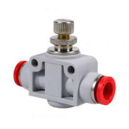 SC-UD-04-04-SC Фитинг прямой с регулировкой расхода (пневмодроссель), 4мм x 4мм